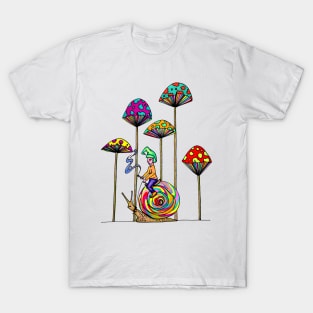 Gnome Snail Ride T-Shirt